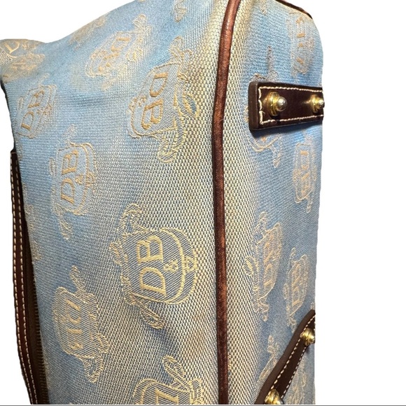 Dooney & Bourke East West Canvas / Leather Trim Donegal Crest Tote Shoulder Bag - Picture 10 of 16